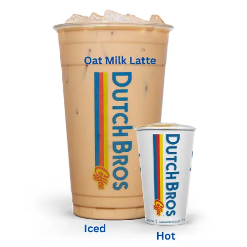 Dutch Bros Oat Milk Latte, a dairy-free latte made with oat milk