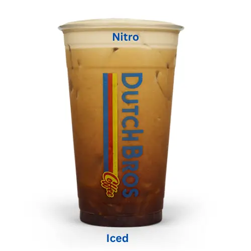 Dutch Bros Nitro cold brew, infused with nitrogen for a creamy texture