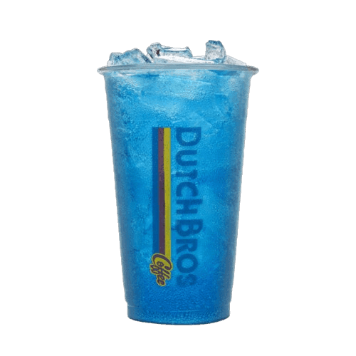 Dutch Bros dairy free electric berry lemonade lime and blue raspberry caffeine free non dairy drink