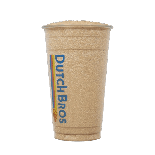 Dutch Bros Golden Eagle Blended Freeze with caramel vanilla and caramel drizzle