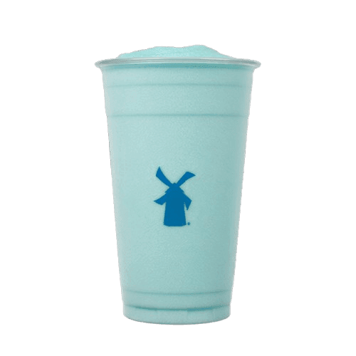 Dutch Bros Cotton Candy Shake with blue raspberry and white chocolate