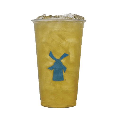 Dutch Bros iced tea Passion Fruit Tea iced drink with tropical Passion Fruit flavor