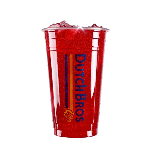 Tigers Blood Sugar Free Rebel Dutch Bros energy drink with coconut strawberry iced blended refreshing drink