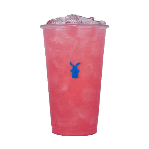 Pink Flamingo Sugar Free Rebel Dutch Bros energy drink with white chocolate strawberry peach iced blended