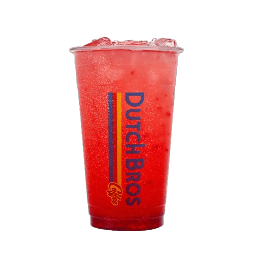Strawberry Sparkling Soda: Dutch Bros sparkling soda Strawberry flavored refreshing drink