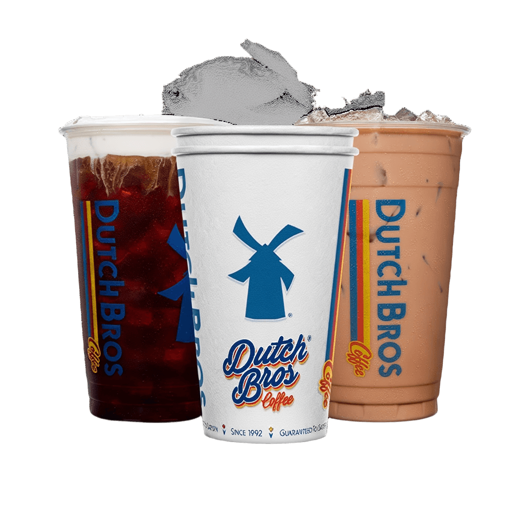 Dutch Bros classic coffee drinks with available sizes and iced options