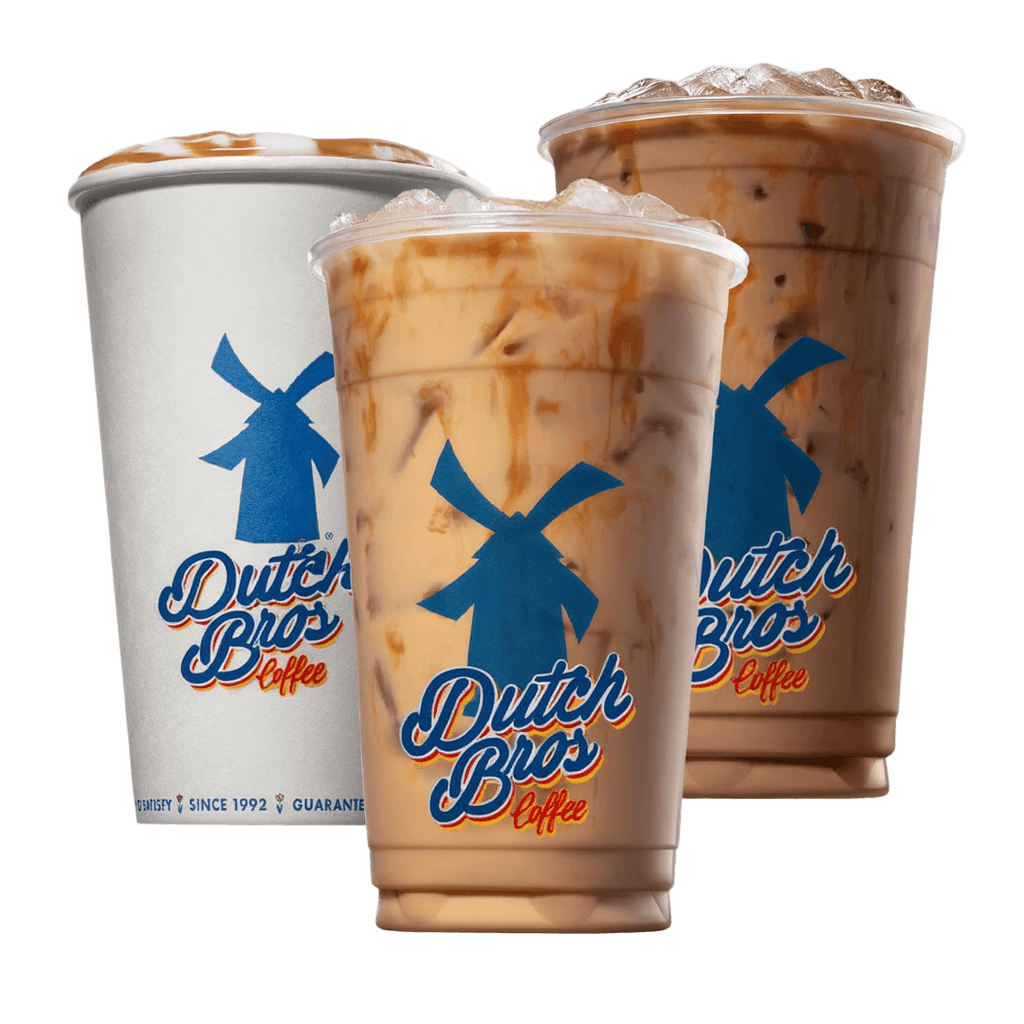 Dutch Bros protein coffee drinks with espresso and available sizes