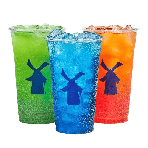 Dutch Bros Rebel energy drinks with available sizes and flavors