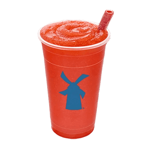 Fruit Punch Lemonade Dutch Bros seasonal drink with a sour candy straw