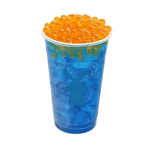 Kool Blue Fizz iced Dutch Bros seasonal drink with blue raspberry flavor